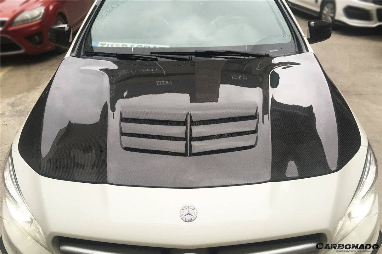 2013-2018 Mercedes Benz W117 CLA Class Black Sails Style Hood