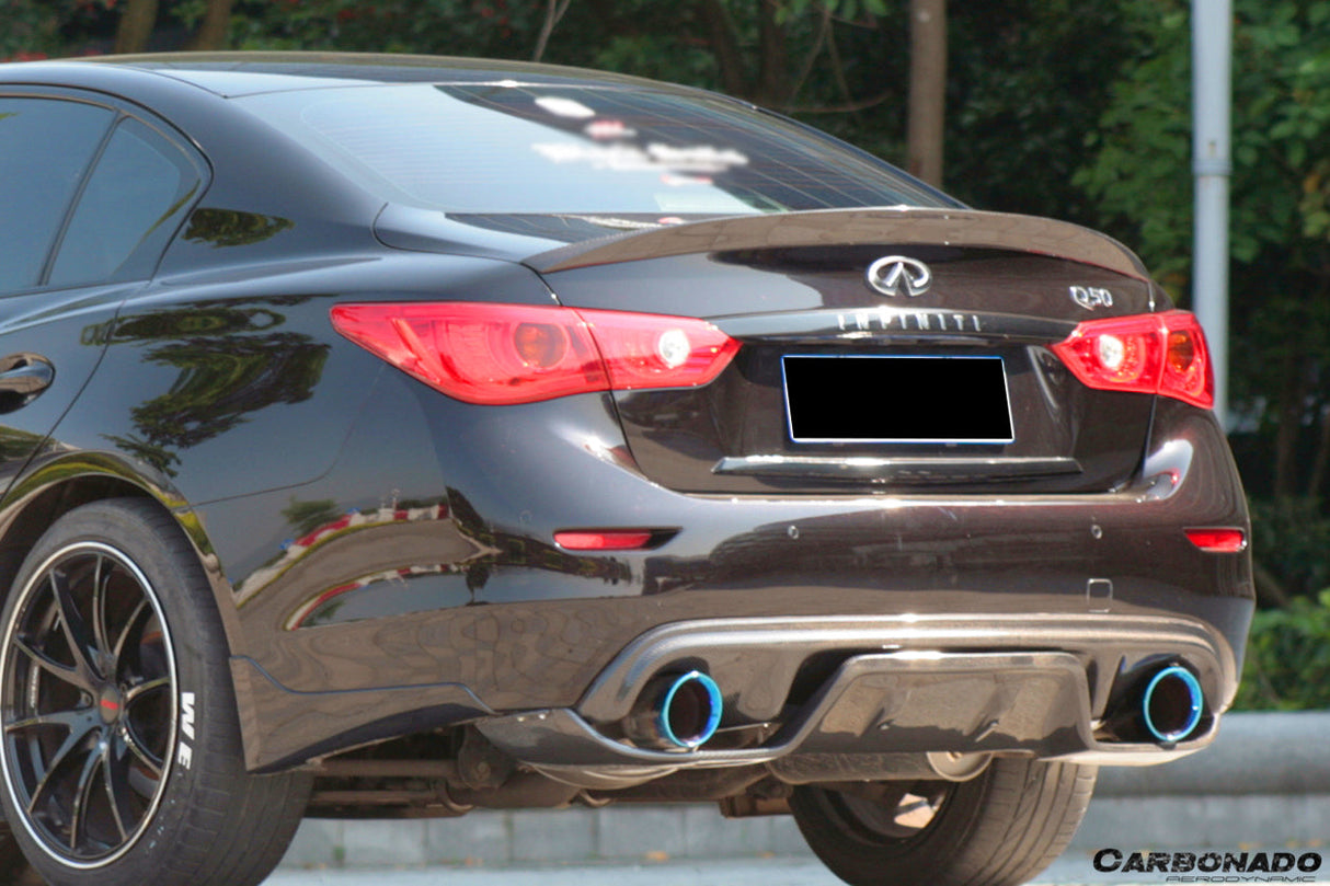 2014-2024 Infiniti Q50 Sedan DP Style Carbon Fiber Trunk Spoiler