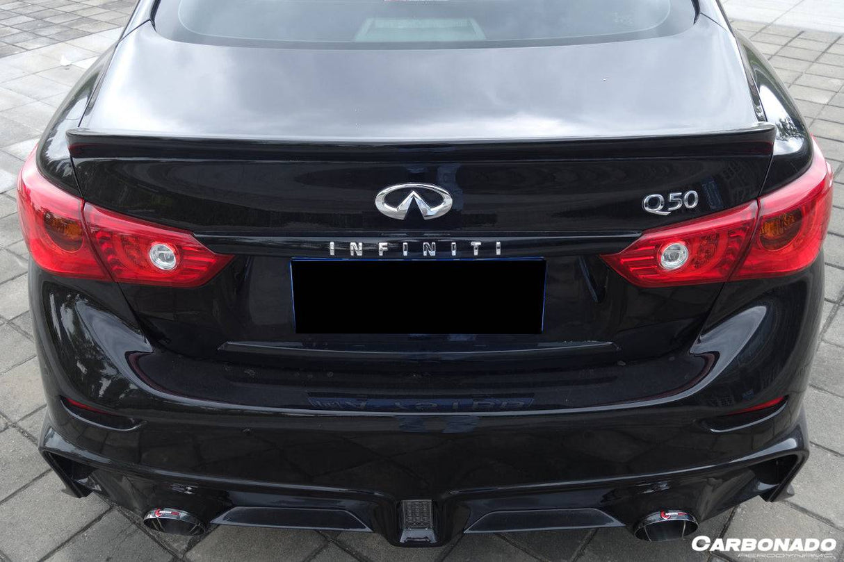 2014-2024 Infiniti Q50 Sedan SN Style Carbon Fiber Trunk Spoiler