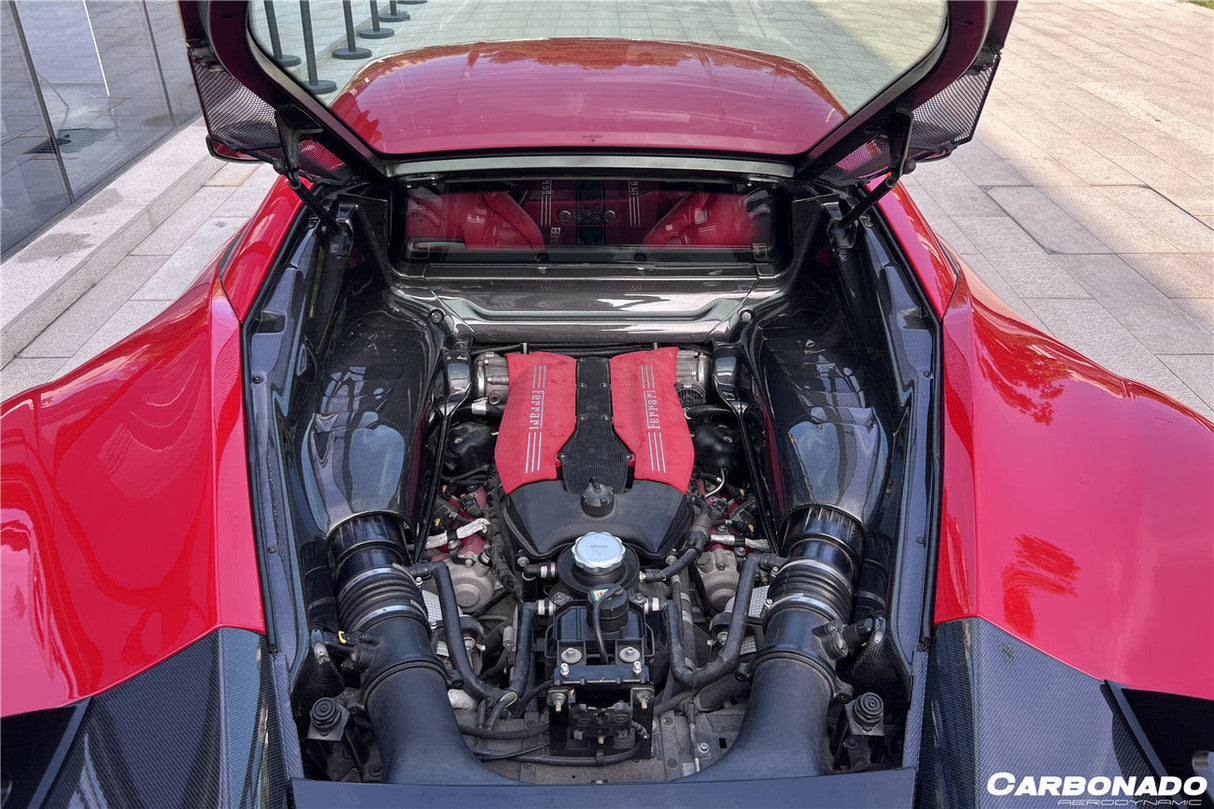 2015-2023 Ferrari Autoclave Carbon Fiber Engine Bay Panels With Heat Protection Carbonado (OE) Fits: 488 GTB, 488 PISTA, F8