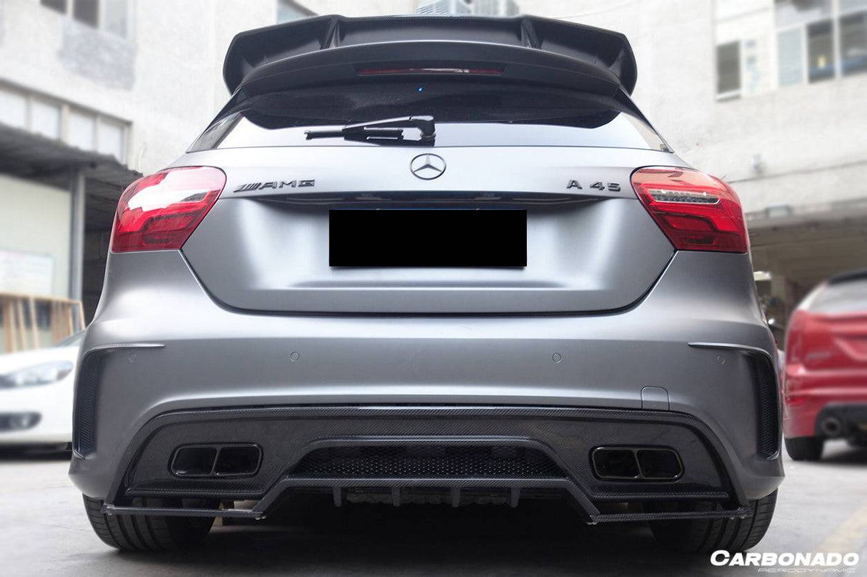 2016-2018 Mercedes Benz W176 A45 AMG RZS Style Carbon Fiber Rear Lip