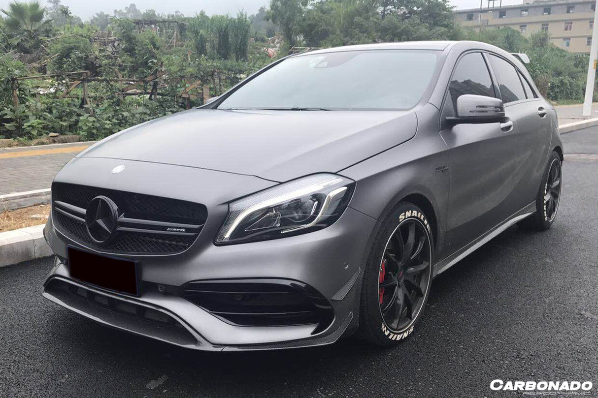 2016-2018 Mercedes Benz W176 A45 AMG BKSS Style Carbon Fiber Front Lip