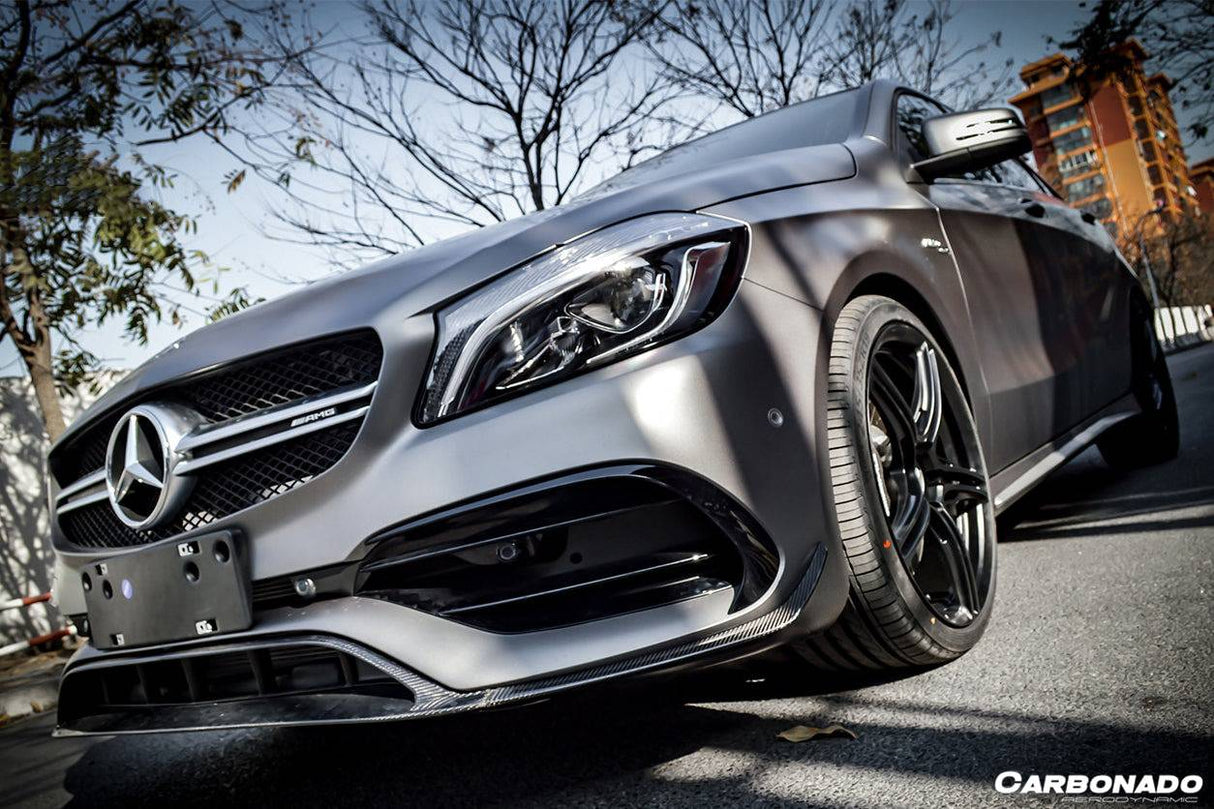2016-2018 Mercedes Benz W176 A45 AMG BKSS Style Carbon Fiber Front Lip