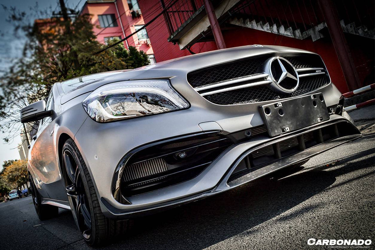 2016-2018 Mercedes Benz W176 A45 AMG BKSS Style Carbon Fiber Front Lip