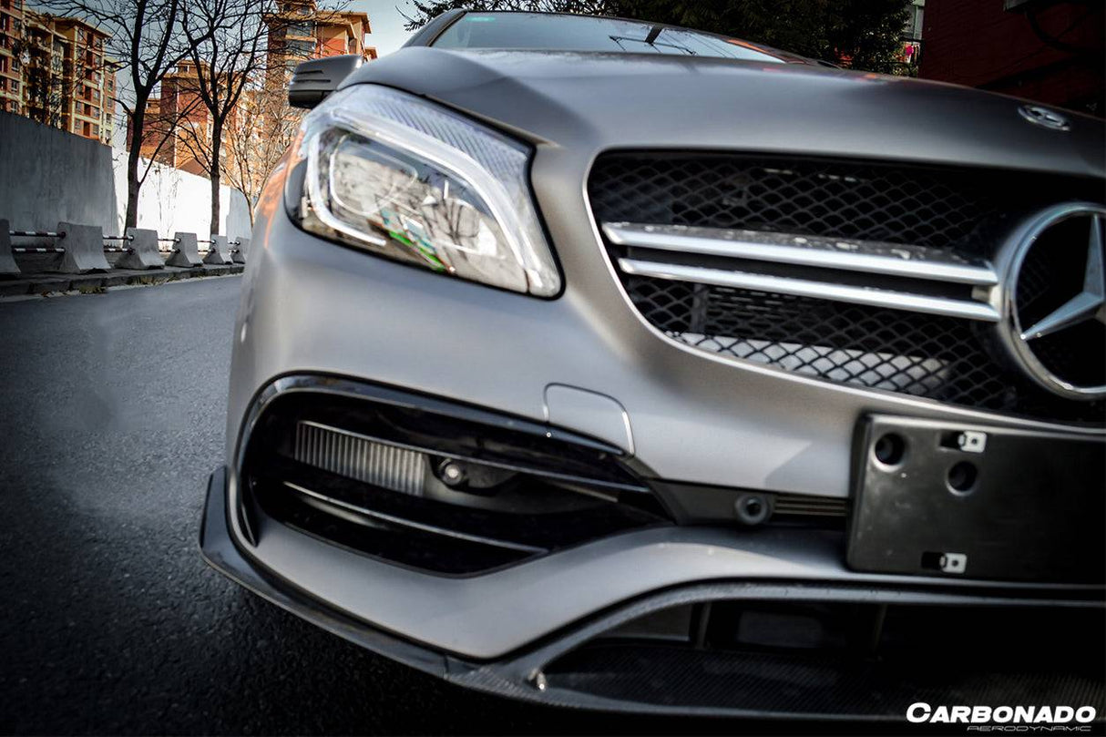 2016-2018 Mercedes Benz W176 A45 AMG BKSS Style Carbon Fiber Front Lip