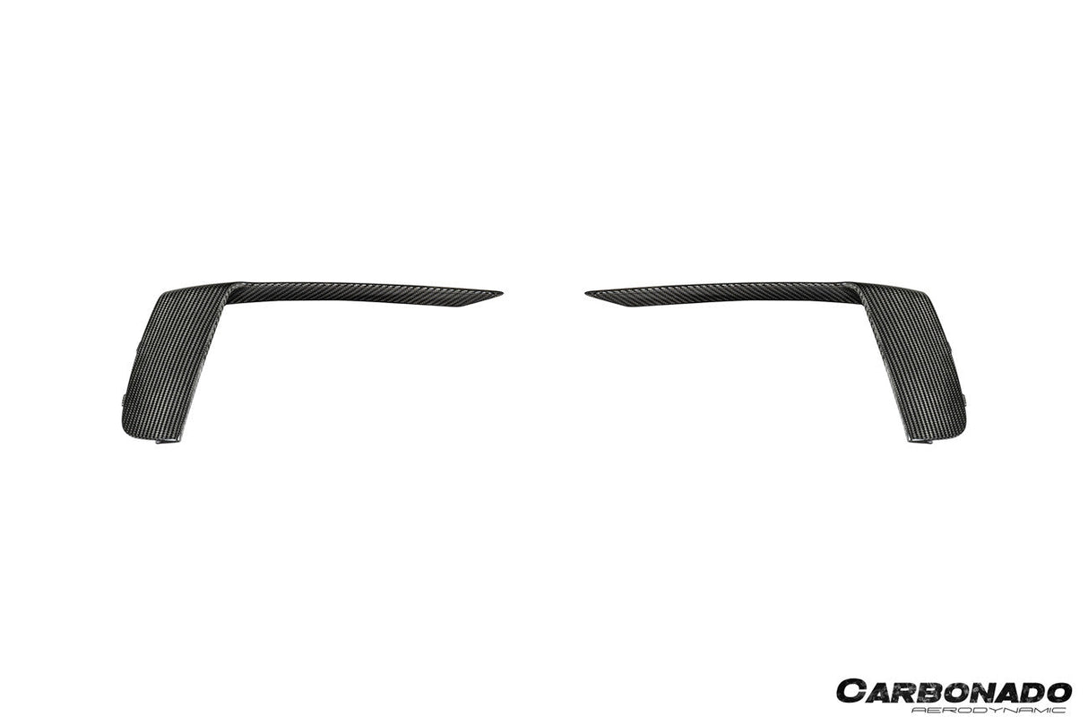 Carbonado 2017-2019 Porsche 911 991.2 GT3 OE Style Dry Carbon Fiber Front Bumper Daytime Running Light Trims