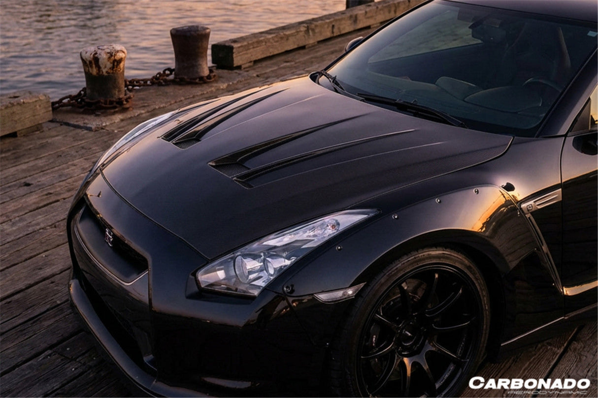 2017-2023 Nissan GTR R35 EBA LB3 Style Carbon Fiber Hood