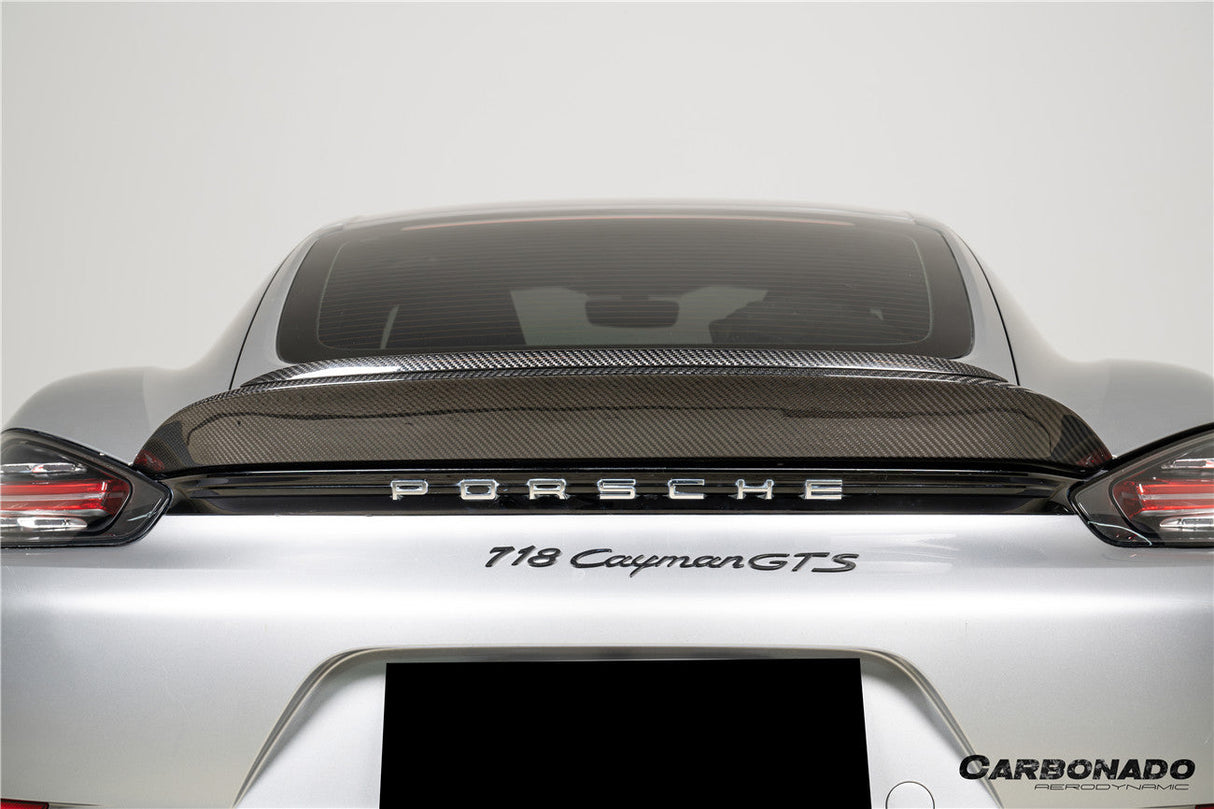 2017-2025 Porsche 718 Boxster Spyder RS Style Autoclave Carbon Fiber Spoiler