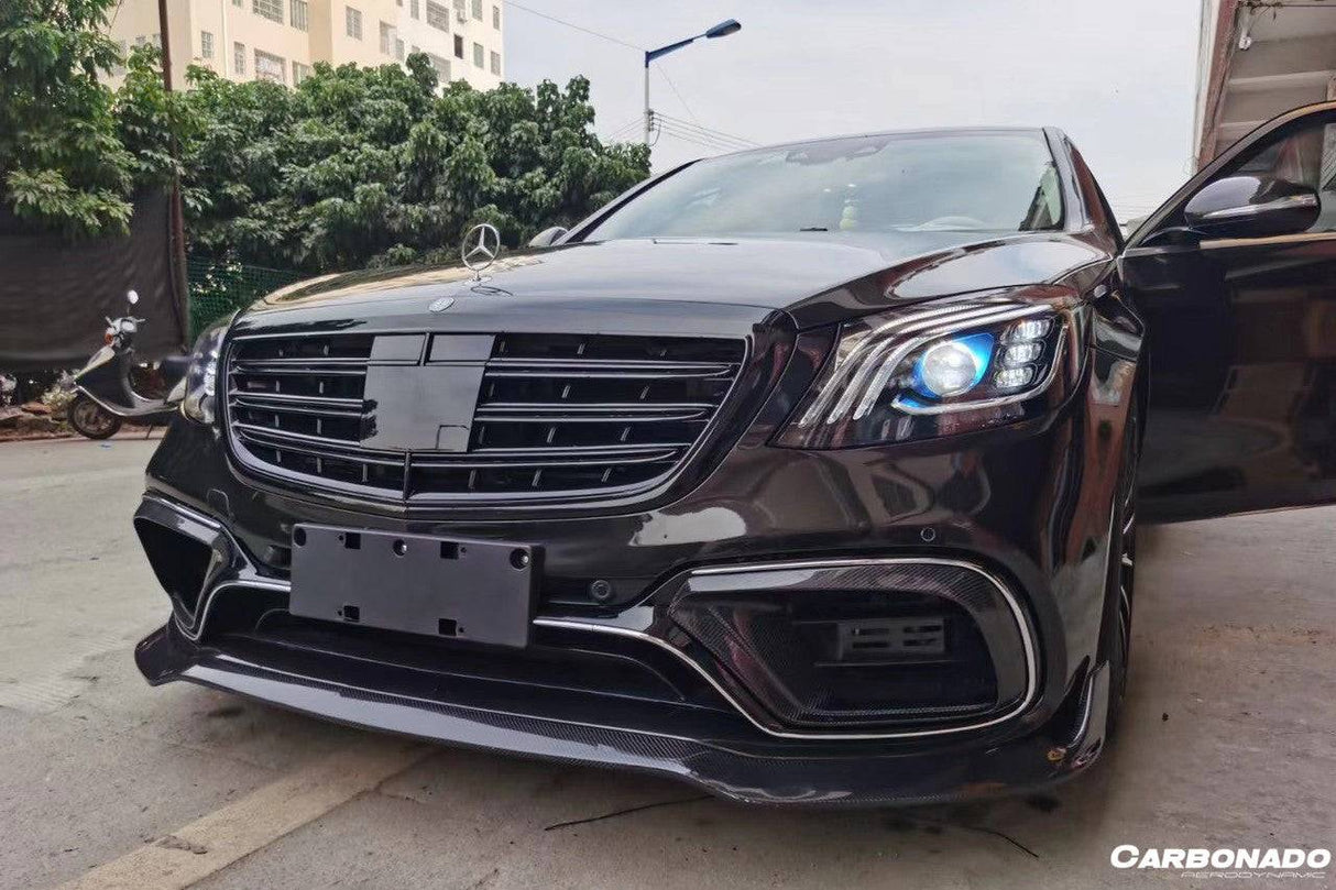 2018-2020 Mercedes Benz W222.2 S63 AMG BRS Style Carbon Fiber Front Lip