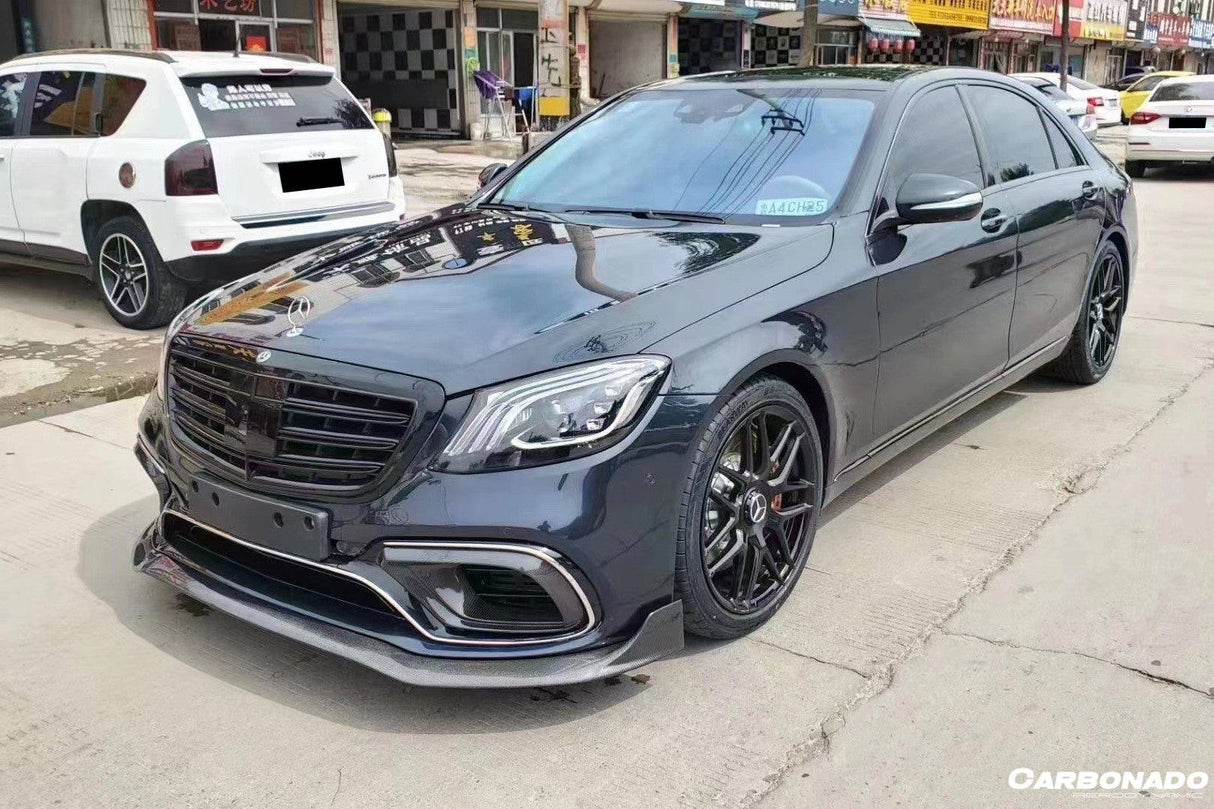 2018-2020 Mercedes Benz W222.2 S63 AMG BRS Style Carbon Fiber Front Lip