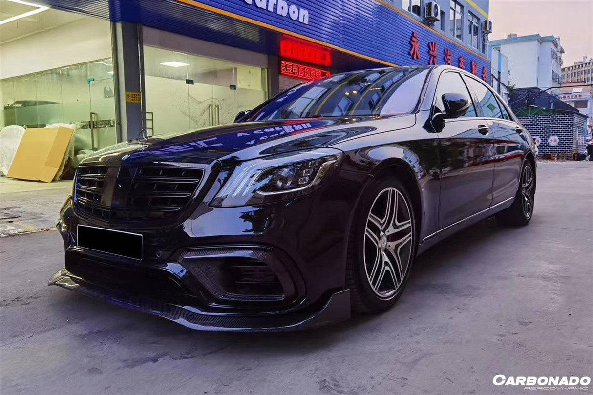2018-2020 Mercedes Benz W222.2 S63 AMG BRS Style Carbon Fiber Front Lip