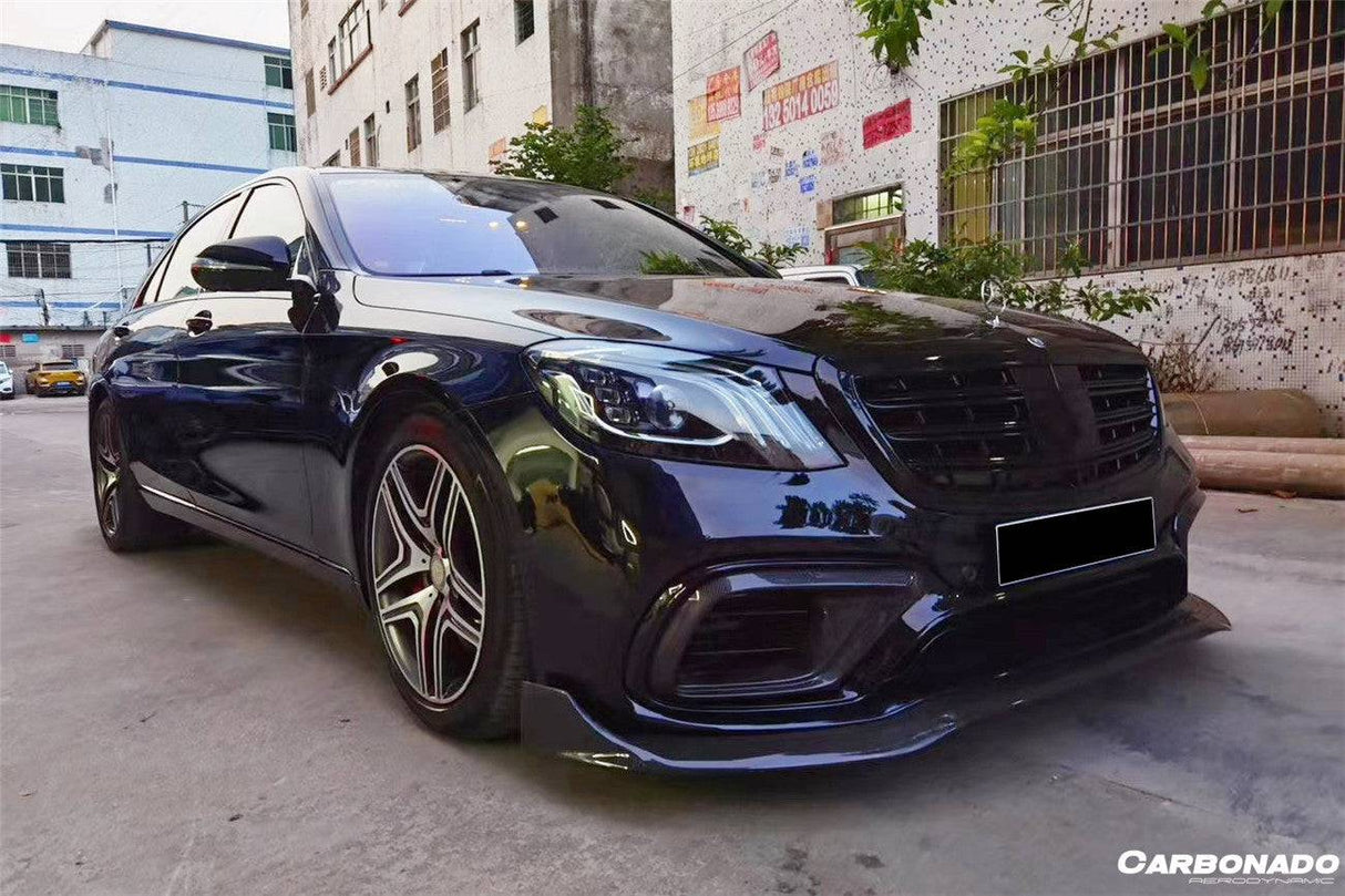 2018-2020 Mercedes Benz W222.2 S63 AMG BRS Style Carbon Fiber Front Lip