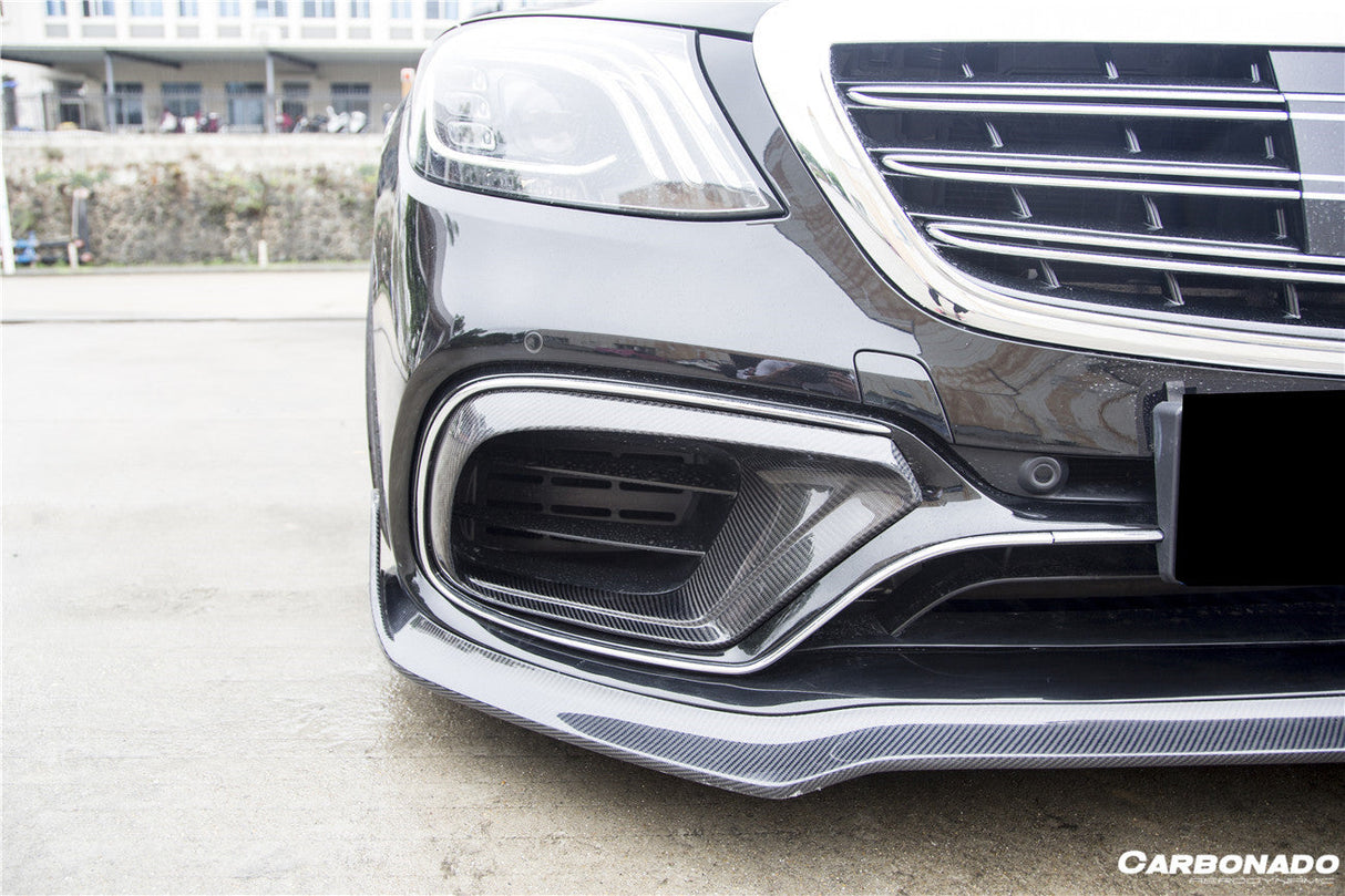 2018-2020 Mercedes Benz W222.2 S63 AMG BRS Style Carbon Fiber Front Lip