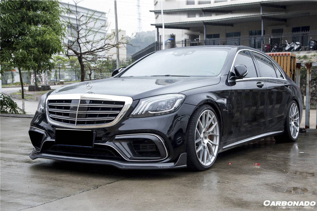 2018-2020 Mercedes Benz W222.2 S63 AMG BRS Style Carbon Fiber Front Lip