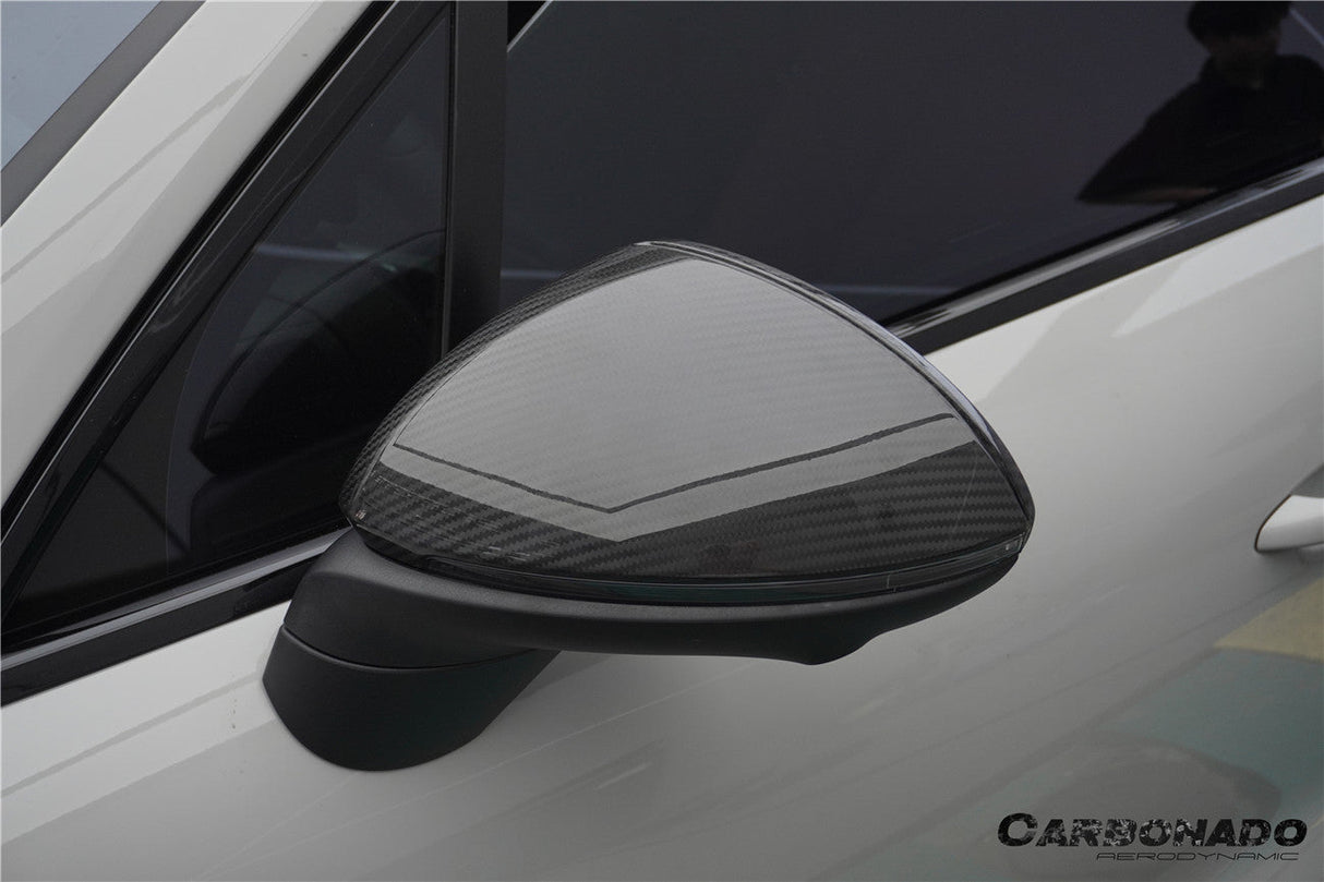 2018-2025 Porsche Cayenne 9Y0 9YA 9YB TKT Style Autoclave Carbon Fiber Mirror Housing Replacement | Fits Cayenne S, Cayenne Coupé, E-Hybrid, GTS, Turbo LHD