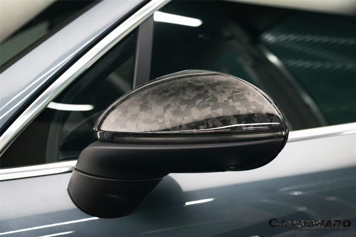 2018-2025 Porsche Cayenne 9Y0 9YA 9YB TKT Style Autoclave Carbon Fiber Mirror Housing Replacement | Fits Cayenne S, Cayenne Coupé, E-Hybrid, GTS, Turbo LHD