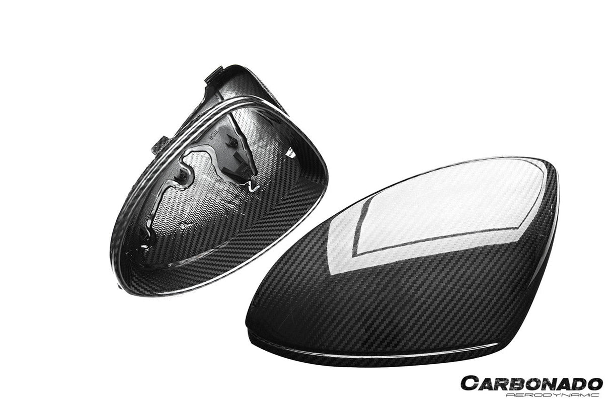 2018-2025 Porsche Cayenne 9Y0 9YA 9YB TKT Style Autoclave Carbon Fiber Mirror Housing Replacement | Fits Cayenne S, Cayenne Coupé, E-Hybrid, GTS, Turbo LHD