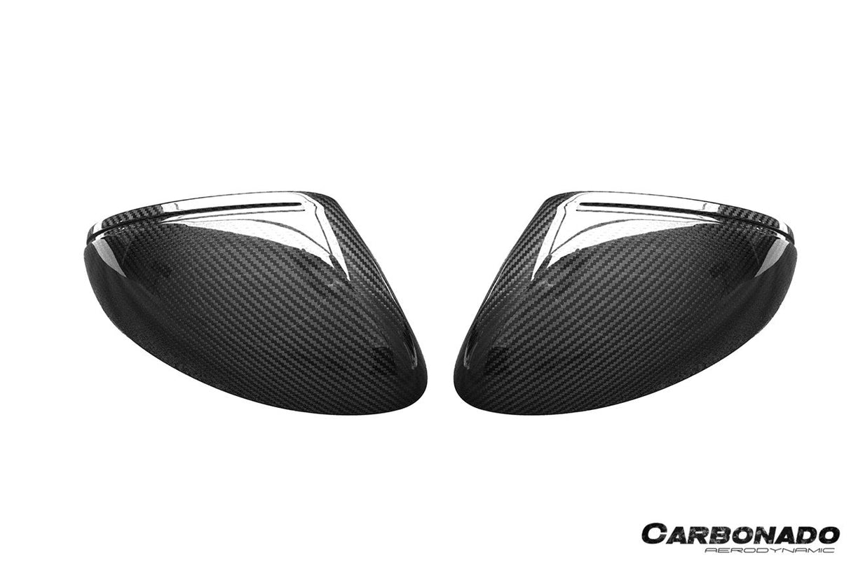 2018-2025 Porsche Cayenne 9Y0 9YA 9YB TKT Style Autoclave Carbon Fiber Mirror Housing Replacement | Fits Cayenne S, Cayenne Coupé, E-Hybrid, GTS, Turbo LHD