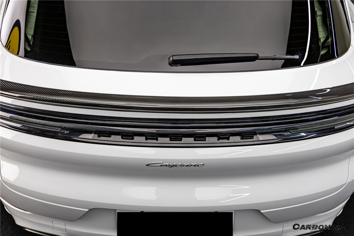 Carbonado 2018-2026 Porsche 9Y0 9Y3 9YA Cayenne S GTS E-Hybrid TKT Style Carbon Fiber Trunk Spoiler