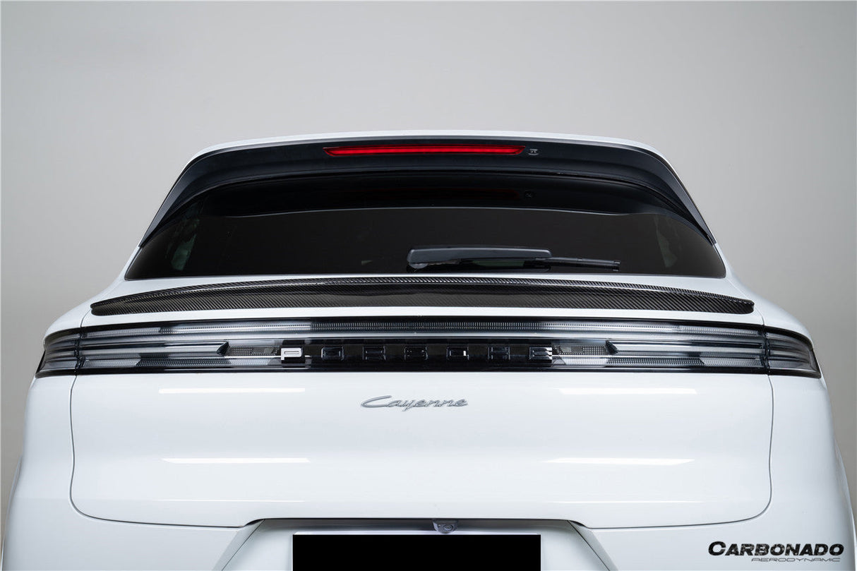 Carbonado 2018-2026 Porsche 9Y0 9Y3 9YA Cayenne S GTS E-Hybrid TKT Style Carbon Fiber Trunk Spoiler