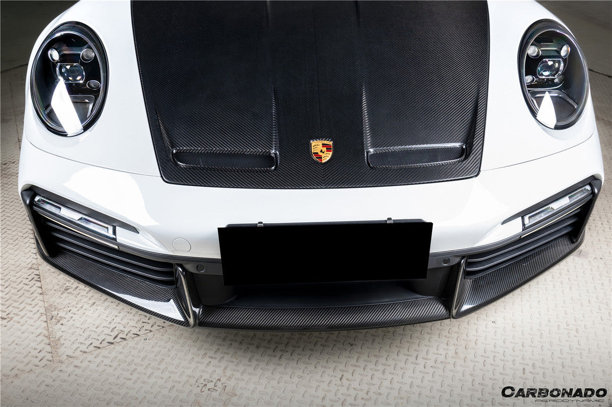 2020-2024 Porsche 911 992.1 Turbo SD Style Autoclave Carbon Fiber Front Lip | Fits Turbo, Turbo S
