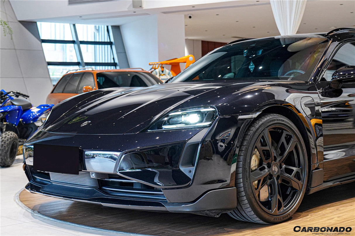 2025-UP Porsche Taycan 9J1.2 Front Bumper Carbonado (Turbo GT) | Fits 4, 4S, GTS, Turbo, Turbo S, ST, CT, Sport Turismo