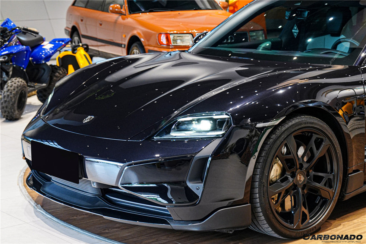 2025-UP Porsche Taycan 9J1.2 Front Bumper Carbonado (Turbo GT) | Fits 4, 4S, GTS, Turbo, Turbo S, ST, CT, Sport Turismo