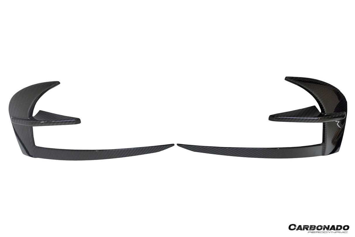 2020-2024 Tesla Model Y AD Style Autoclave Carbon Fiber Front Daytime Running Light Covers
