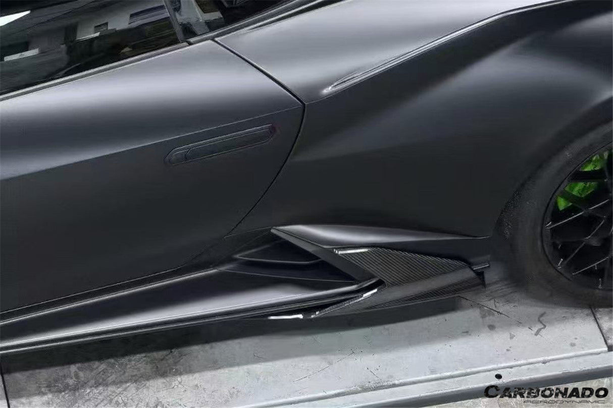 2021-2024 Lamborghini Huracan Autoclave Carbon Fiber Side Skirt Canard Carbonado (VX) Fits: STO