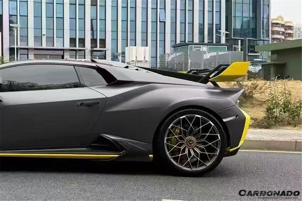 2021-2024 Lamborghini Huracan Autoclave Carbon Fiber fiber Quarter Window Scoops Carbonado (VX) Fits: STO