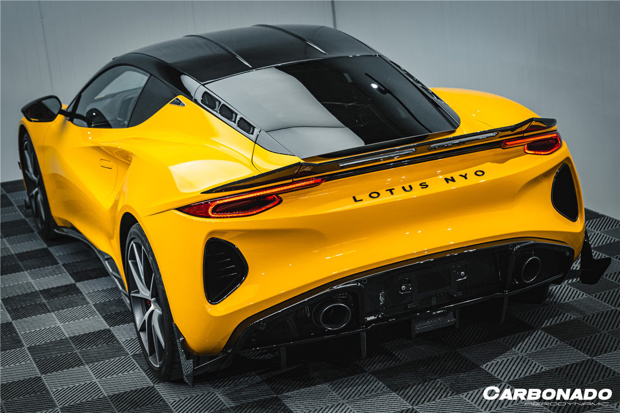 2021-2024 Lotus Emira NYO MNK Style Dry Carbon Fiber Rear Diffuser Lip