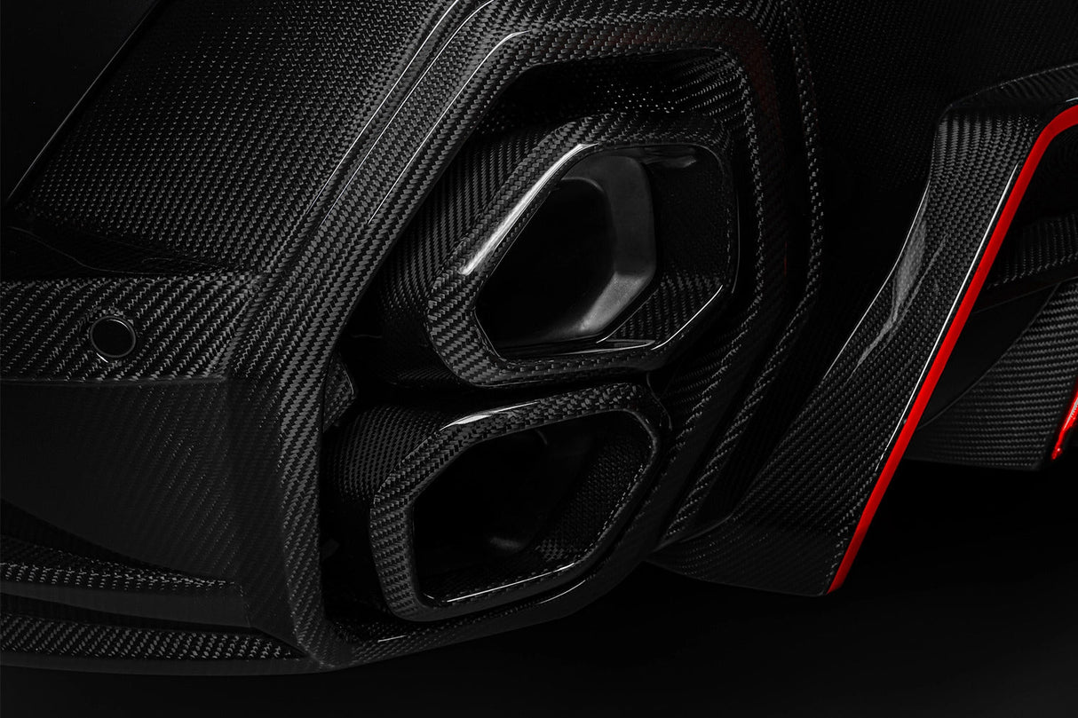2023-2026 BMW XM G09 LD Style Dry Carbon Fiber Rear Diffuser Lip with Exhaust