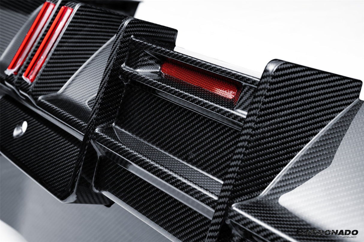 2023-2026 BMW XM G09 LD Style Dry Carbon Fiber Rear Diffuser Lip with Exhaust