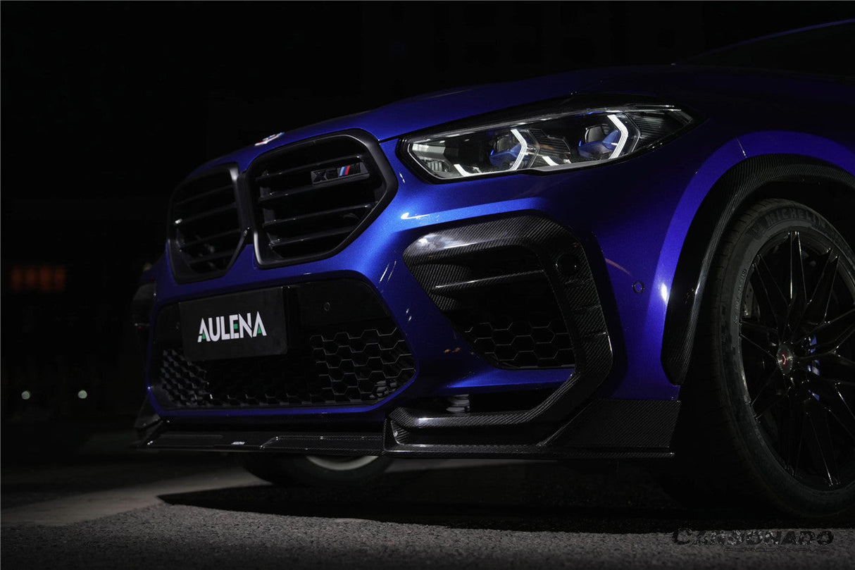 2020-2023 BMW X6M F96 AD Style Dry Carbon Fiber Front Lip