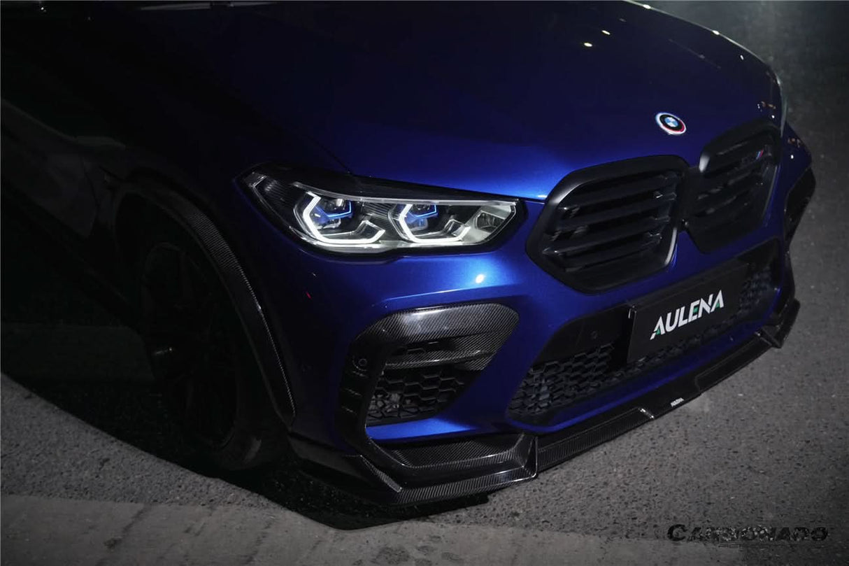 2020-2023 BMW X6M F96 AD Style Dry Carbon Fiber Front Lip