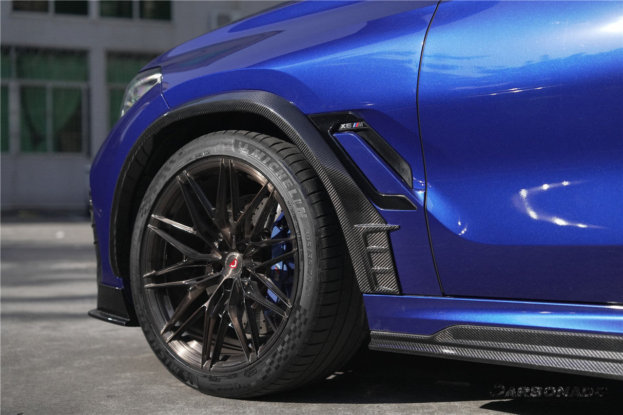 2020-2025 BMW X6M F96 G06 X6 AD Style Dry Carbon Fiber Side Skirts