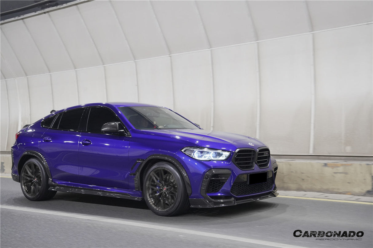 2020-2025 BMW X6M F96 G06 X6 AD Style Dry Carbon Fiber Side Skirts