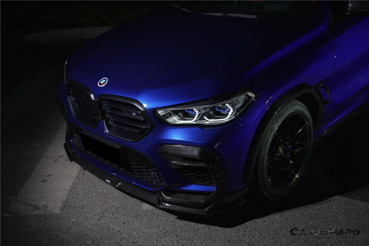 2020-2023 BMW X6M F96 AD Style Dry Carbon Fiber Front Lip