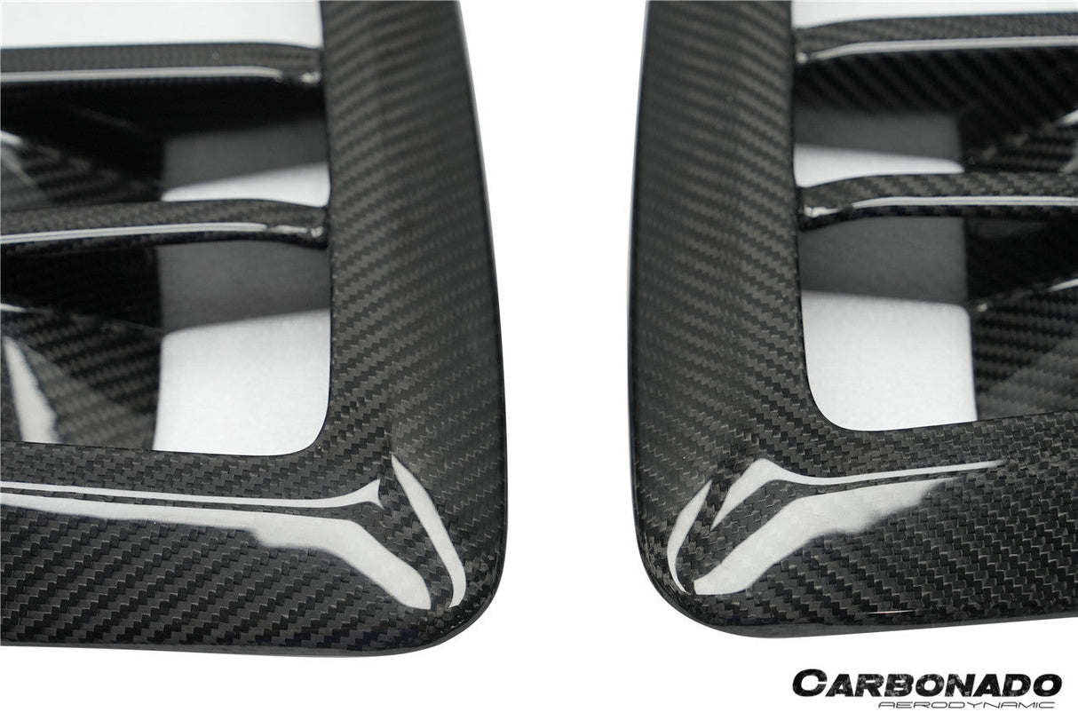 2024-2025 BMW X6M F96 AD Style Dry Carbon Fiber Front Bumper Air Inlet Vent Trims