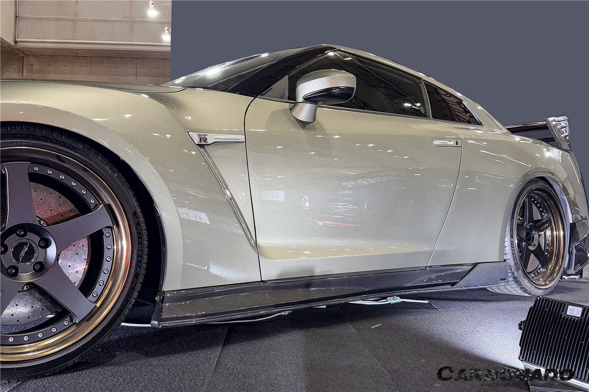 2007-2025 Nissan GTR R35 CBA DBA EBA VS Style Carbon Fiber Side Skirts
