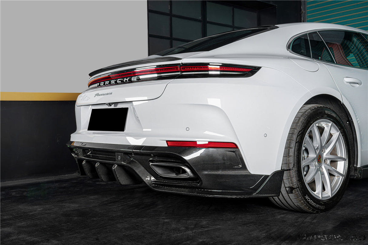 2024-2026 Porsche Panamera 976 KDA Style Autoclave Carbon Fiber Rear Diffuser Lip | Fits S, 4, 4S, E-Hybrid, 4 E-Hybrid, Sport Turismo, Turbo, Turbo s, GTS, Turbo E-Hybrid, Turbo s E-Hybrid