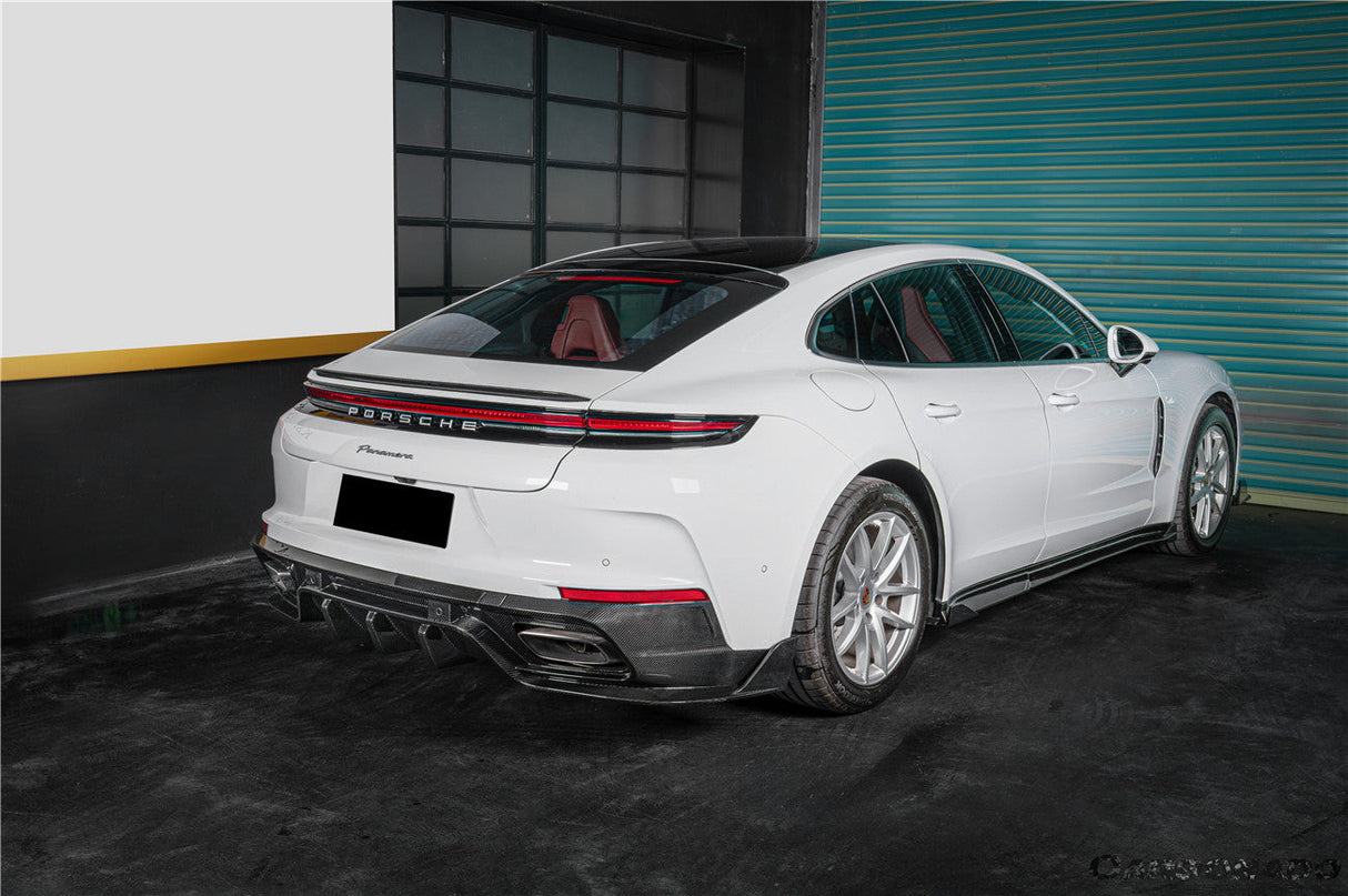2024-2026 Porsche Panamera 976 KDA Style Autoclave Carbon Fiber Rear Diffuser Lip | Fits S, 4, 4S, E-Hybrid, 4 E-Hybrid, Sport Turismo, Turbo, Turbo s, GTS, Turbo E-Hybrid, Turbo s E-Hybrid