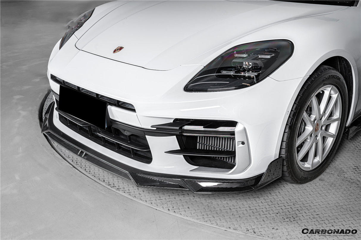 2024-2026 Porsche Panamera 976 KDA Style Autoclave Carbon Fiber Front Lip | Turbo, Turbo s, GTS, Turbo E-Hybrid, Turbo s E-Hybrid
