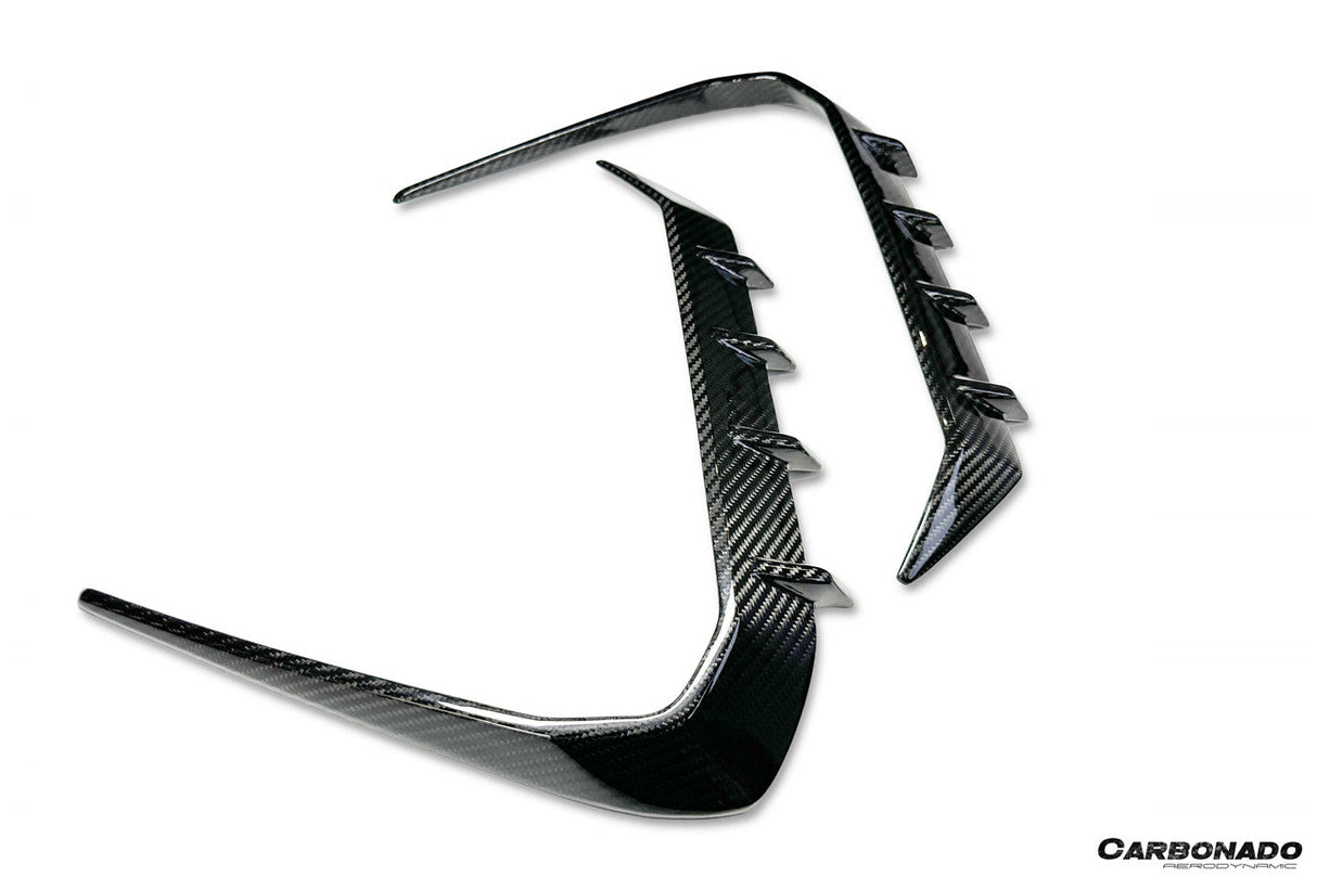 2024-UP BMW X6 G06 AD Style Autoclave Carbon Fiber Front Bumper Air Inlet Vent Trims