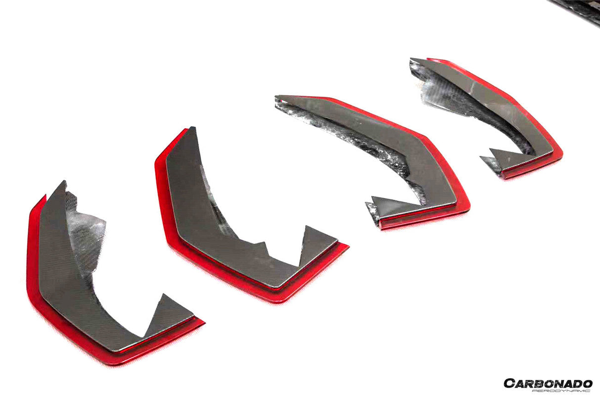 2024-UP Lamborghini Revuelto BK Style Autoclave Carbon Fiber Rear Diffuser Canards