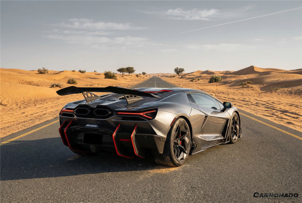 2024-UP Lamborghini Revuelto BK Style Autoclave Carbon Fiber Rear Diffuser Canards