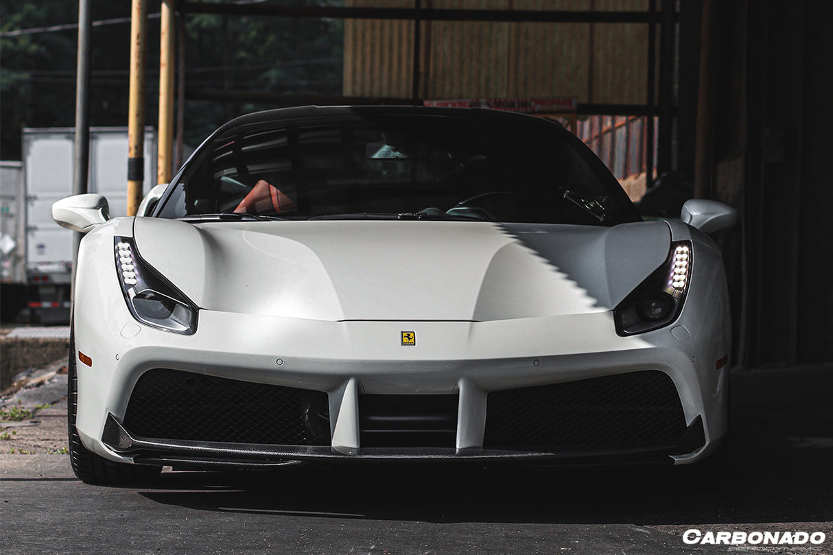 2015-2020 Ferrari 488 GTB Spider OE Style Carbon Fiber Front Lip