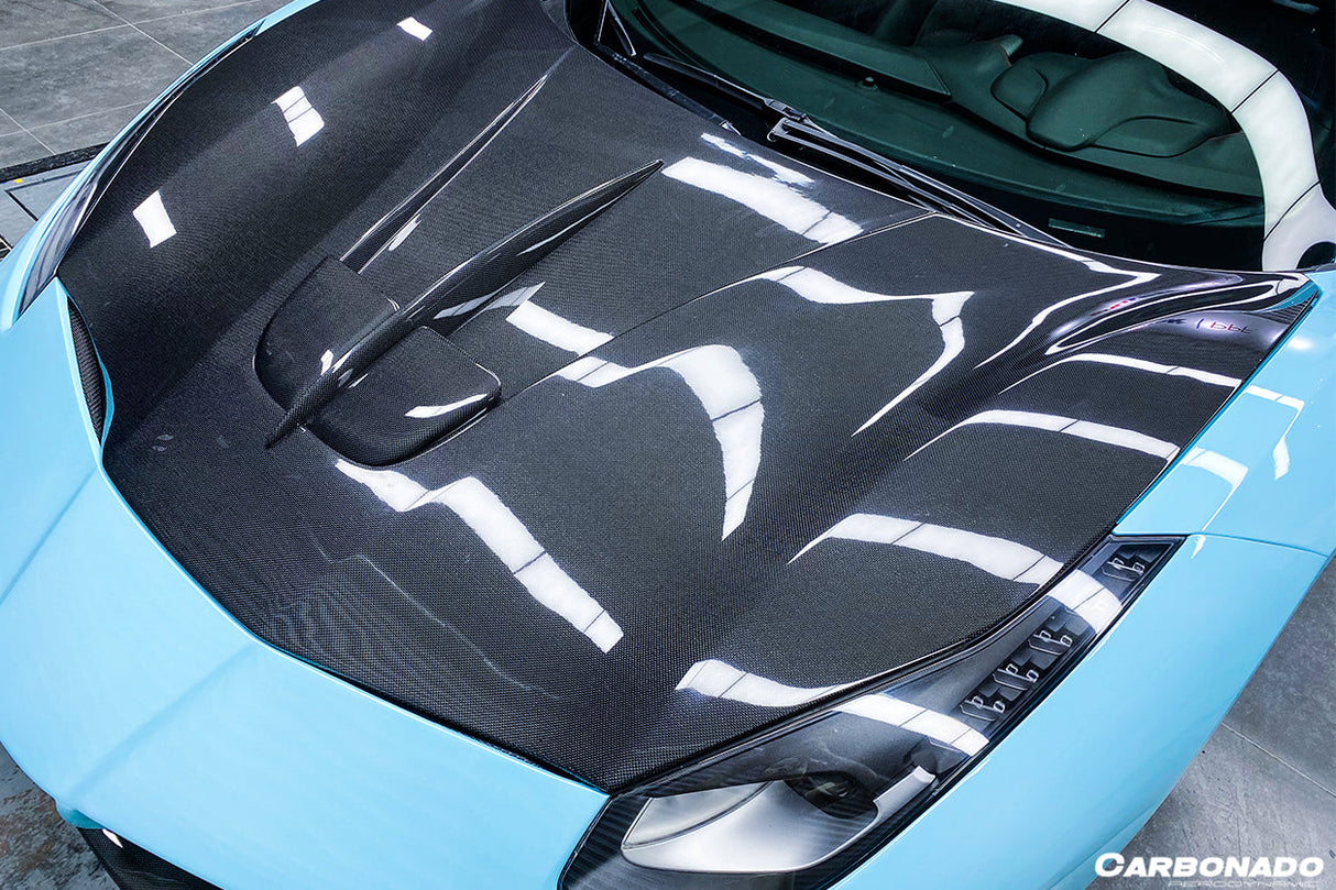 2015-2019 Ferrari 488 GTB Spider MA Style Carbon Fiber Hood