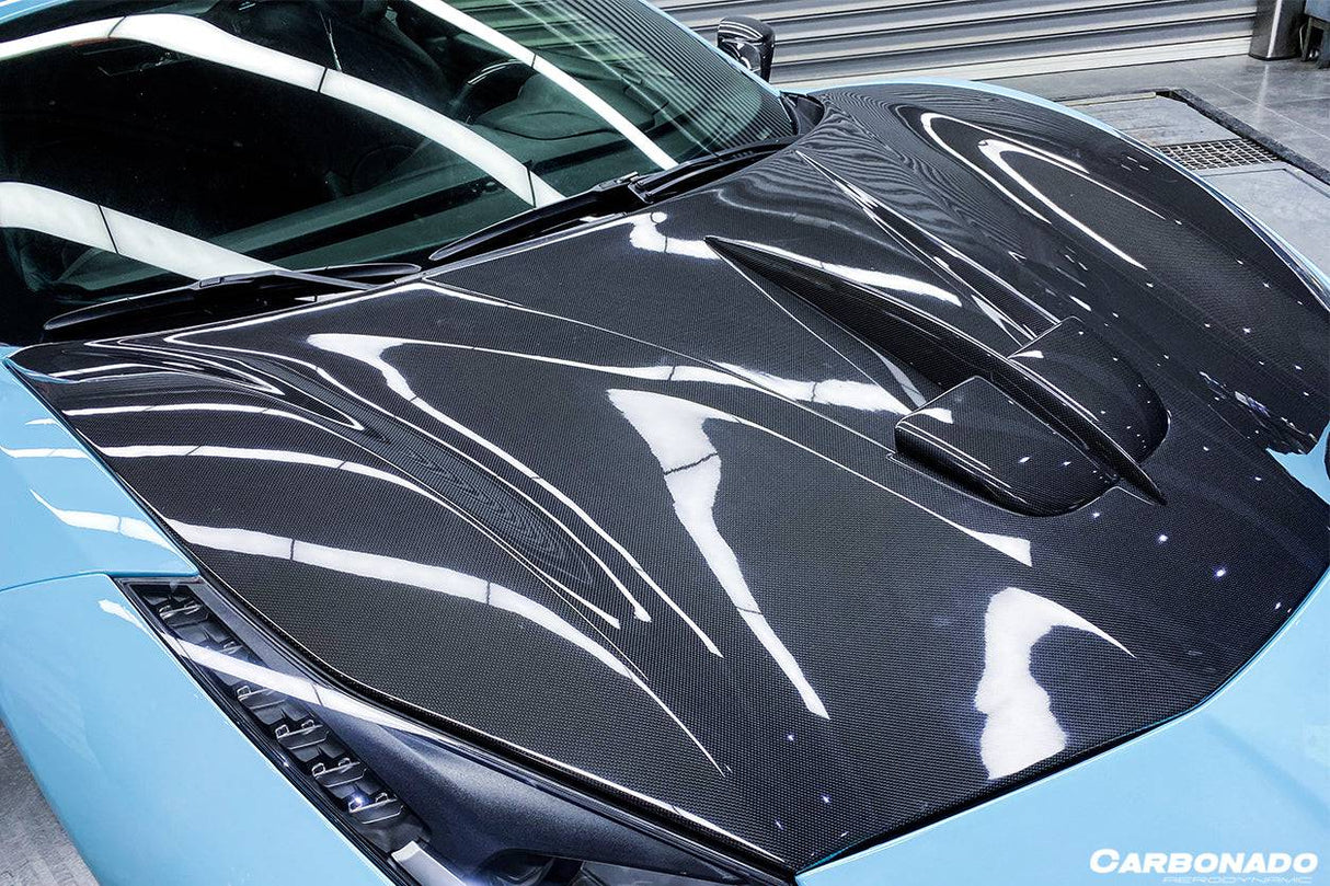 2015-2019 Ferrari 488 GTB Spider MA Style Carbon Fiber Hood