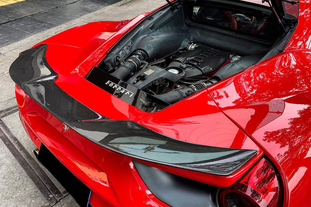 2015-2020 Ferrari 488 GTB VRS Style Carbon Fiber Trunk Spoiler